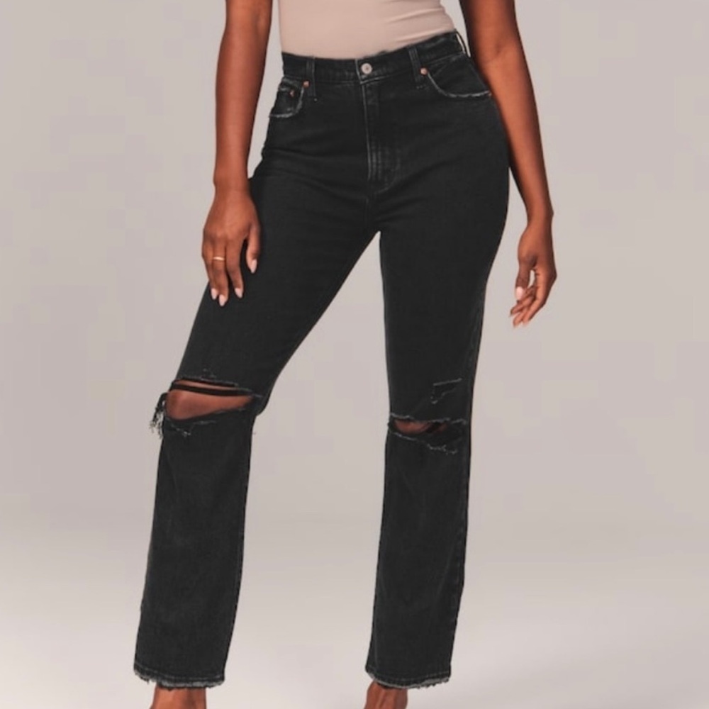 Abercrombie & Fitch The Ankle Straight Utra High Rise Jeans Size 4 Short 27